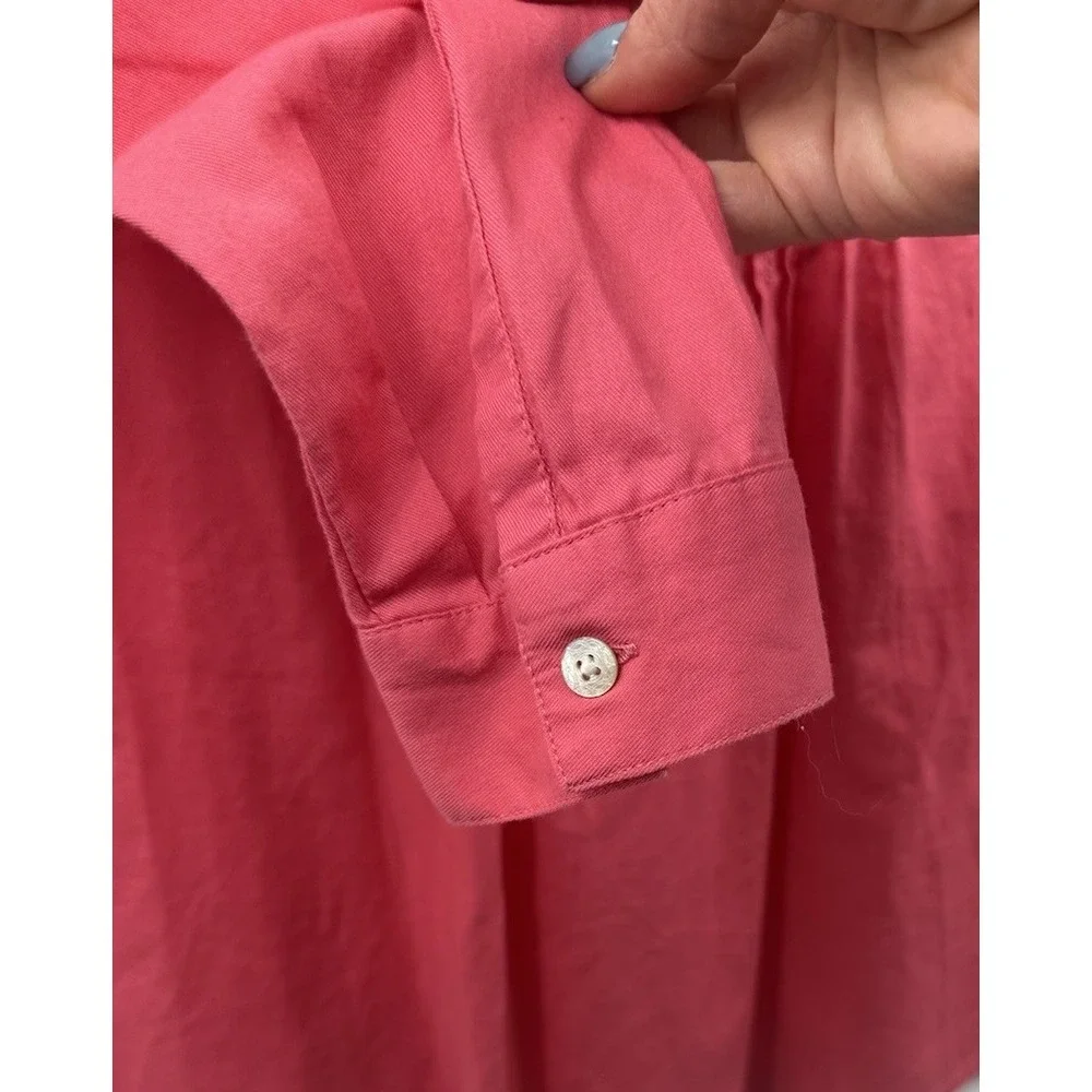 J.‎ Jill Blouse Small Pull Over Top Flowy Oversized Tunic Pink Peasant Cotton - Picture 6 of 10